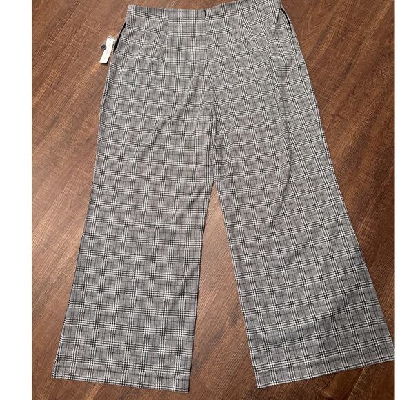 ModCloth Nautical by Nature Wide Leg Pants Black Plaid Academia Women Sz 3X NWT - Picture 2 of 6